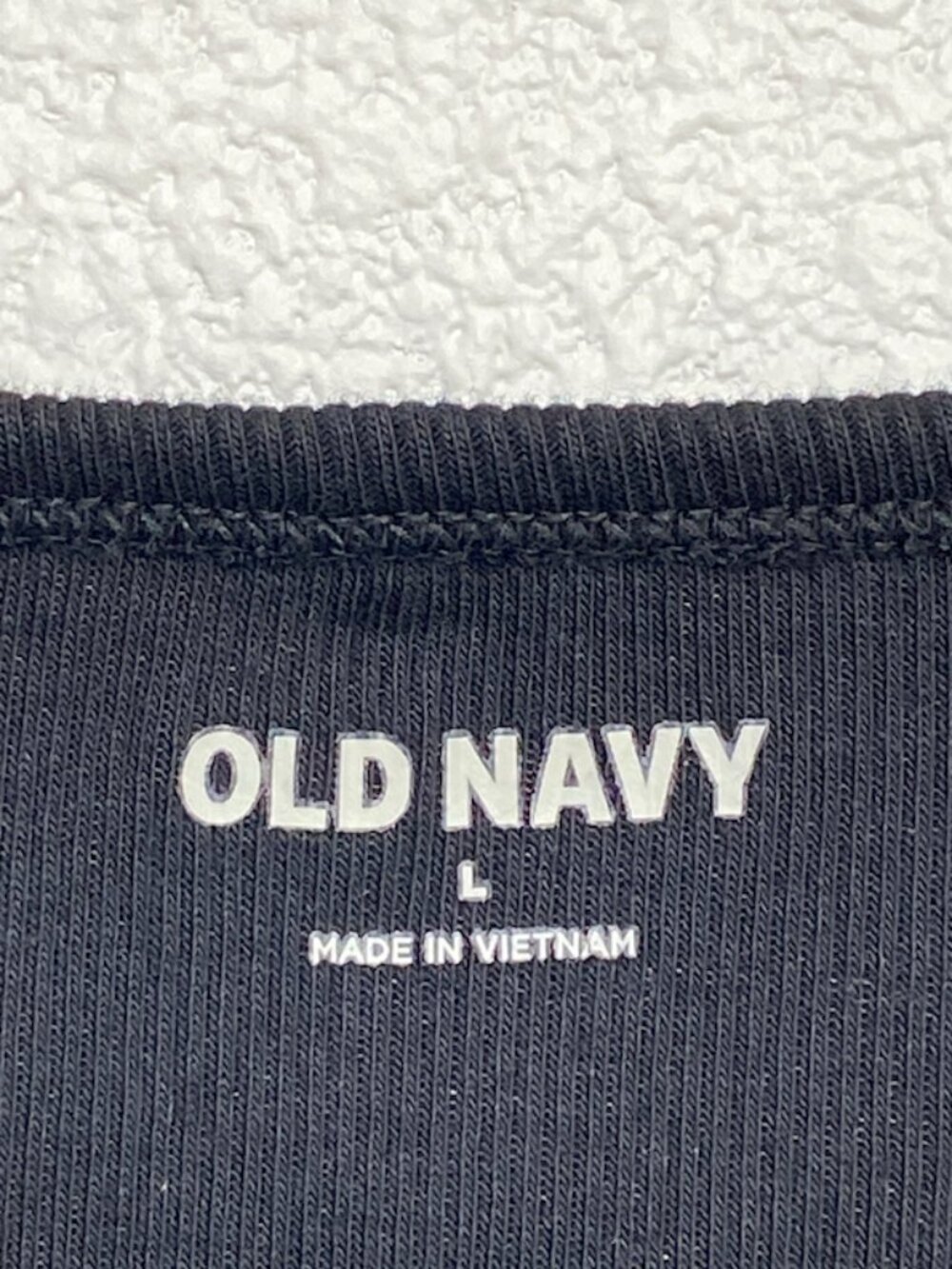 Old Navy Square-Neck T-Shirt Ribbed Basic Black Large - Picture 4 of 4